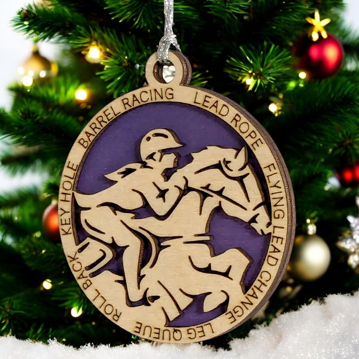 3" Female Equestrian Ornament