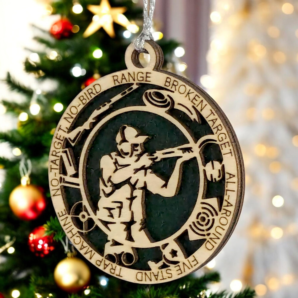 3" Male Trap Shooting Gear Ornament
