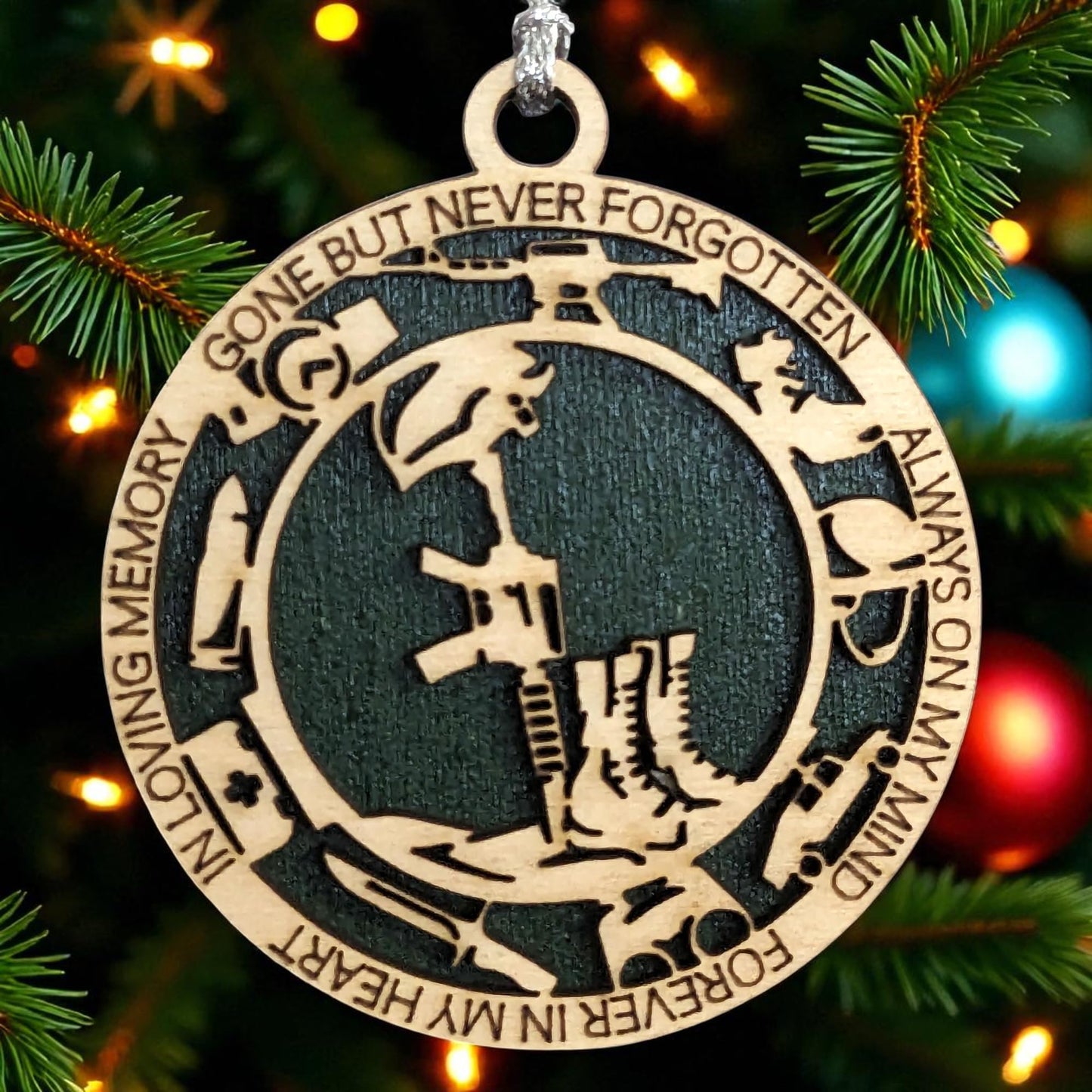 3" Army Battlefield Cross Ornament, Icons, Wood