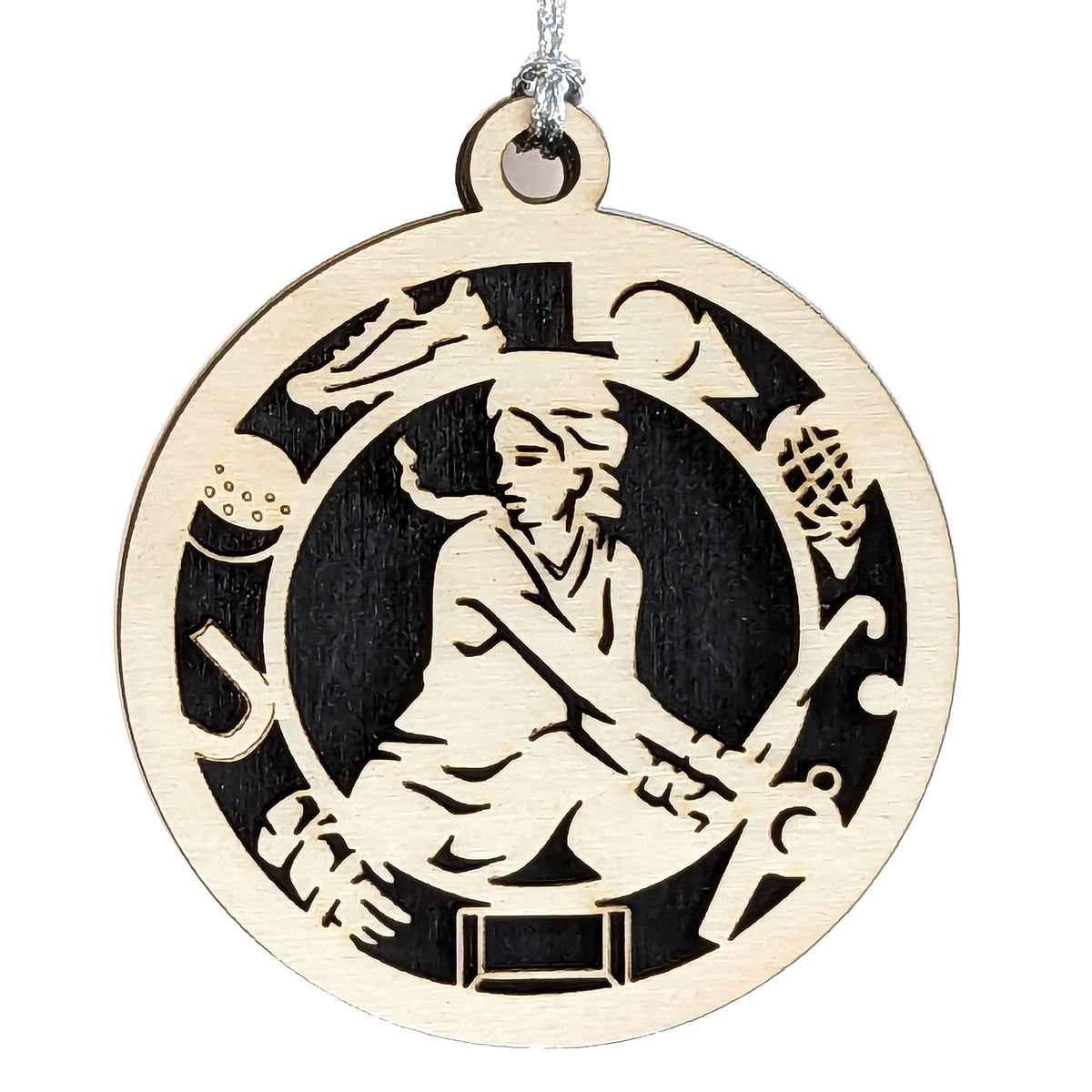 3" Female Field Hockey Gear Ornament