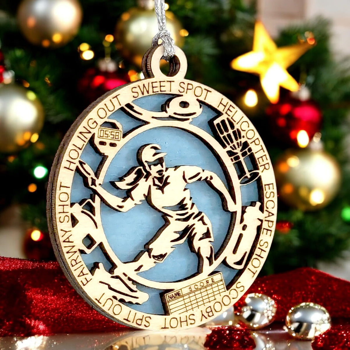 3" Female Right-Handed Disc Golf Ornament, Icons
