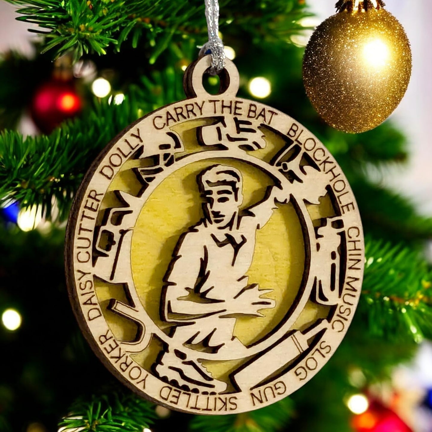 3" Male Cricket Icons Ornament