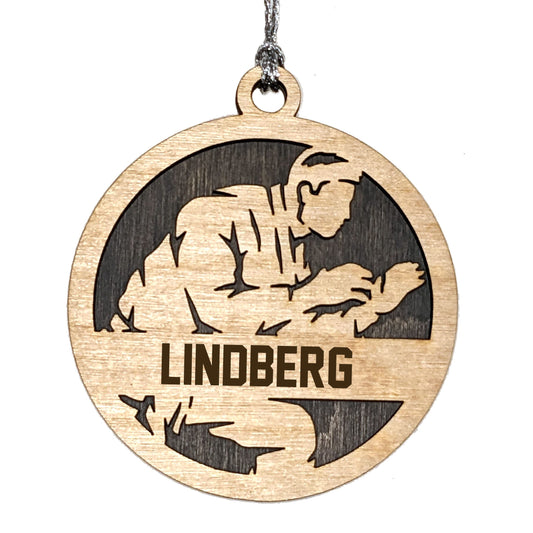 Personalized 3" Male Jiu Jitsu Wood Ornament / Car Charm