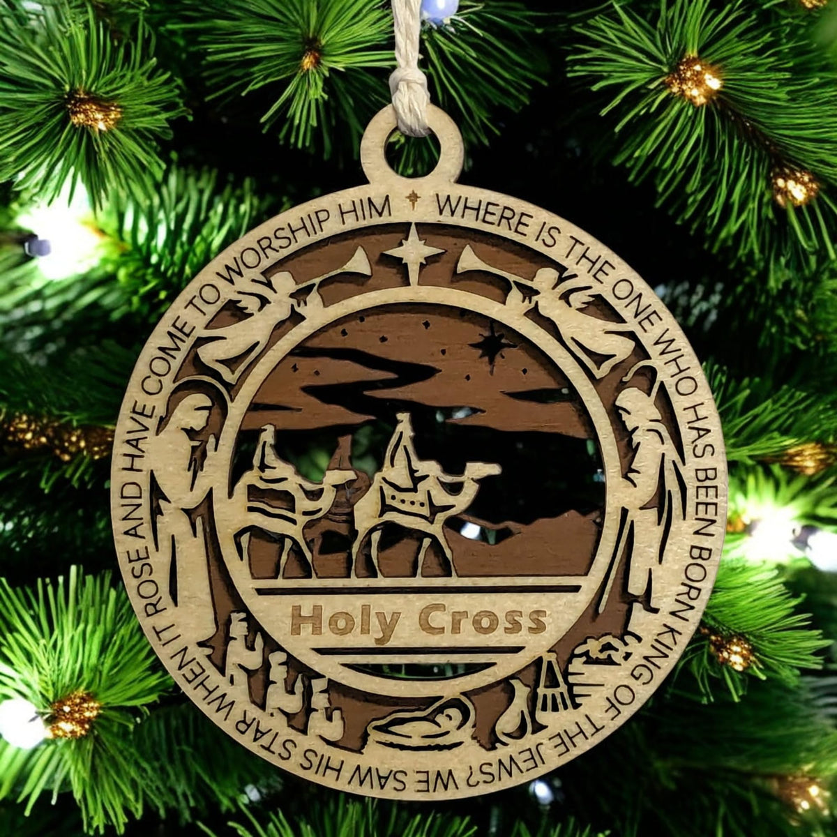 3.5" Wise Men Star Angel Custom Ornament