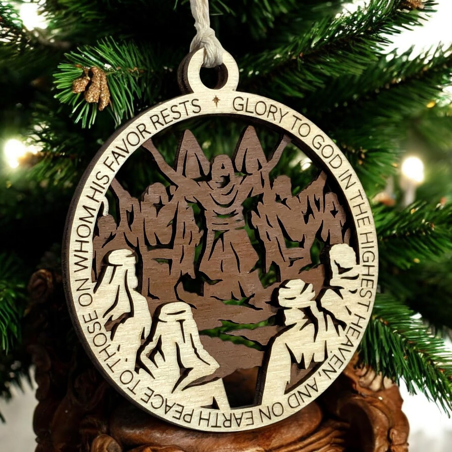 3.5" Glory to God Angels Christmas Ornament