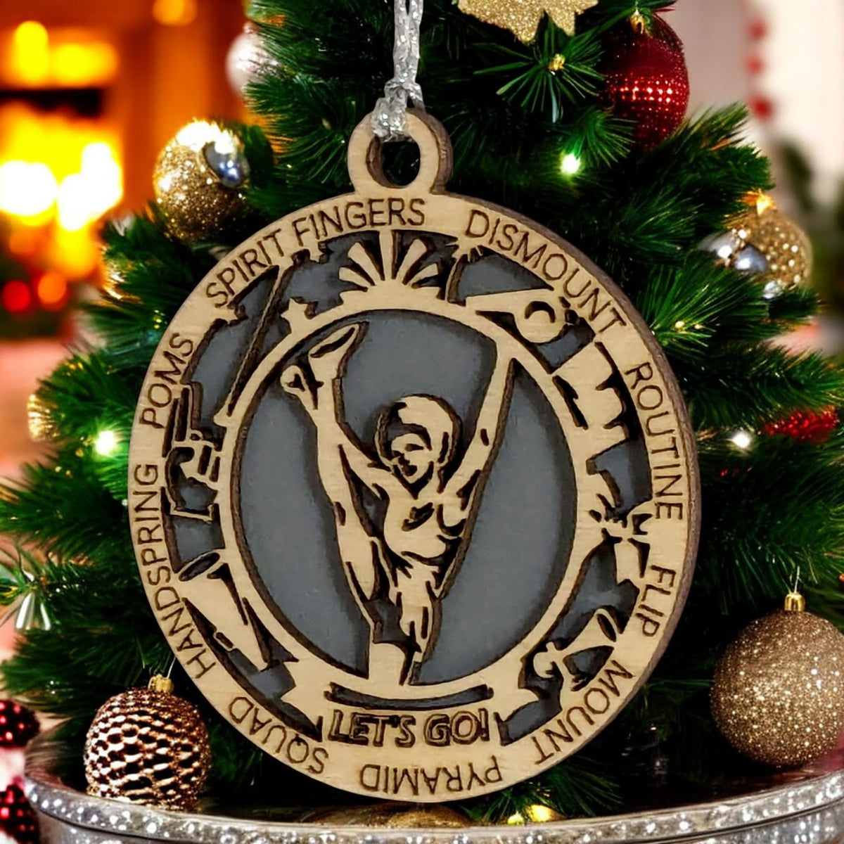 3" Female Cheerleader Ornament / Car Charm