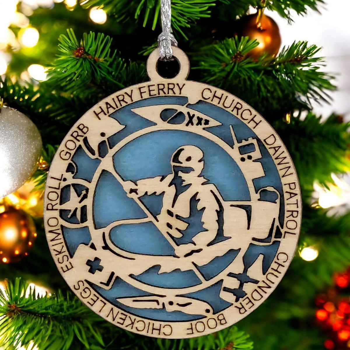 3" Male Kayaking Icons Ornament