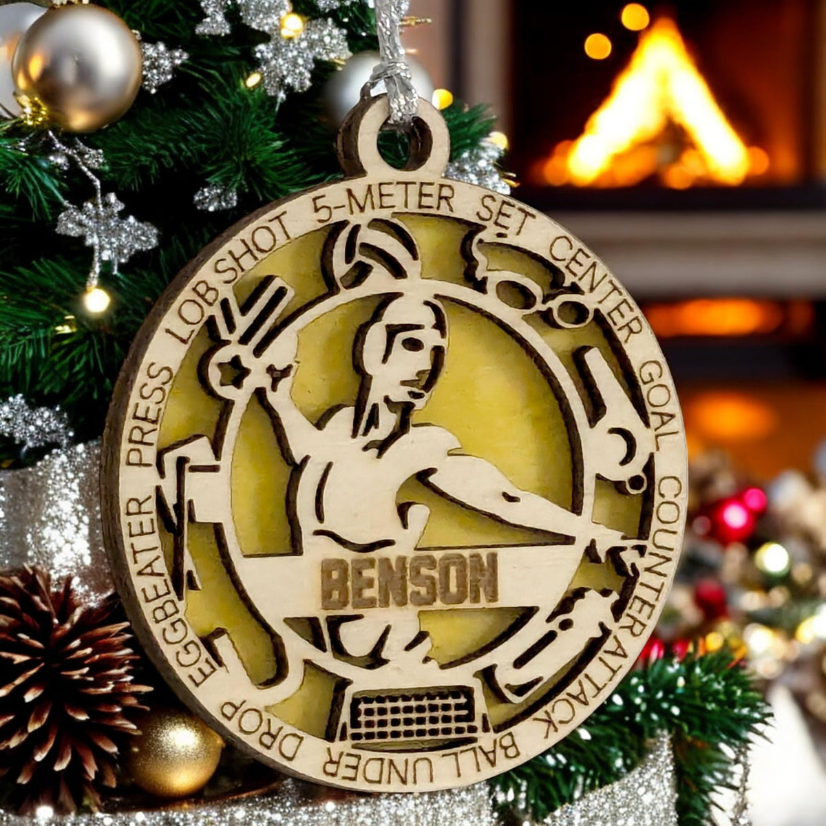 Handmade 3" Custom Male Water Polo Gear Ornament