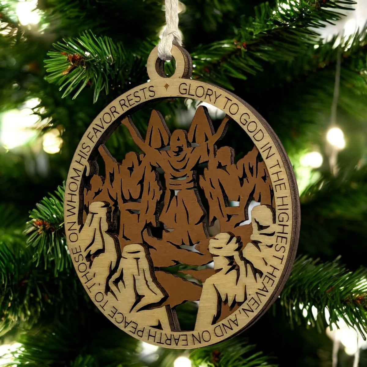 3.5" Glory to God Angels Christmas Ornament
