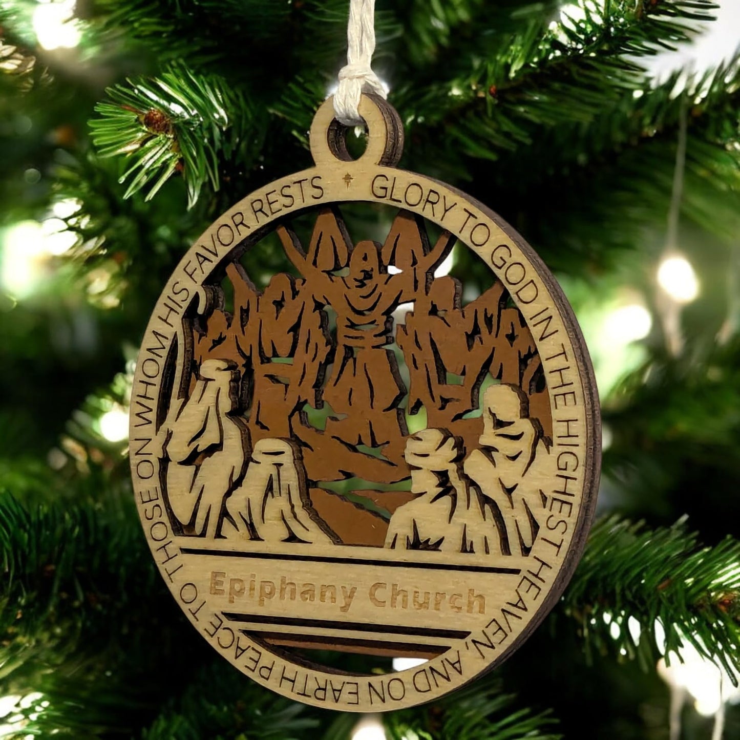 3.5" Glory to God Personalized Ornament