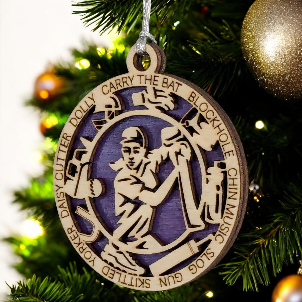3" Cricket Batter Icons Ornament