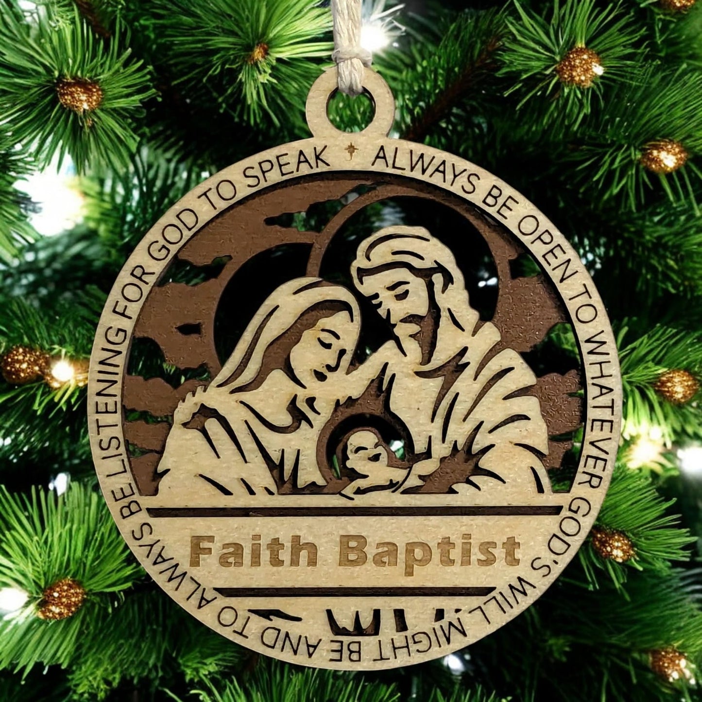 3.5" Holy Family Personalized Ornament