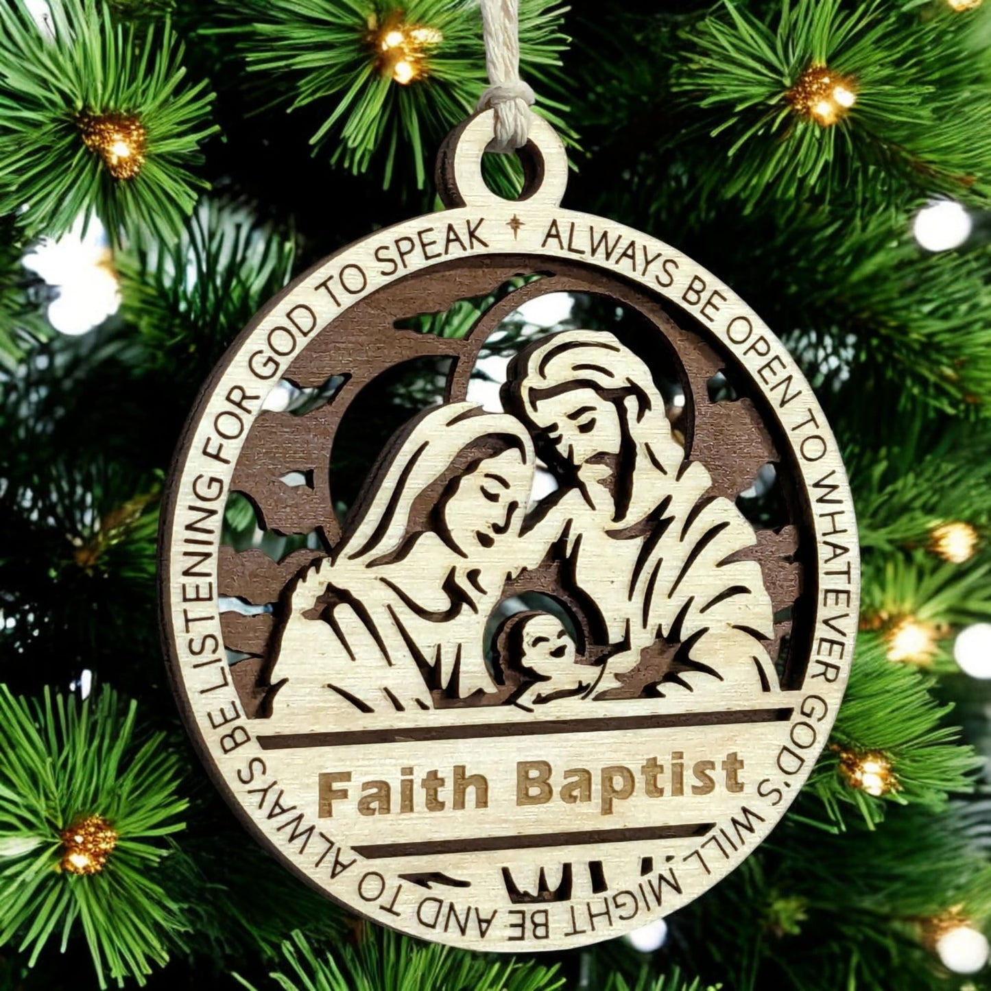 3.5" Holy Family Personalized Ornament