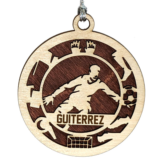 Personalized 3" Male Soccer Goalie Icon Ornament