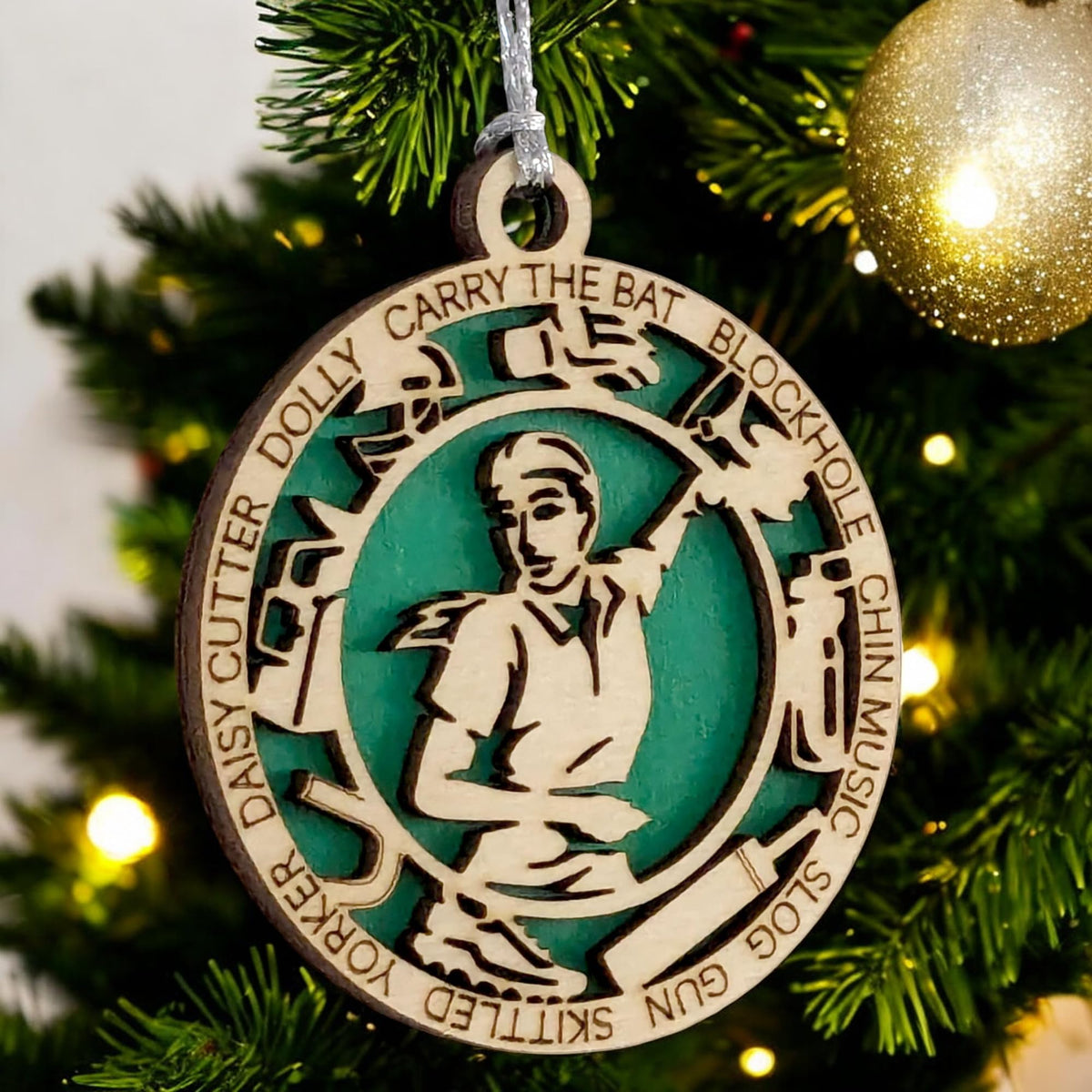 3" Cricket Bowler Icons Ornament