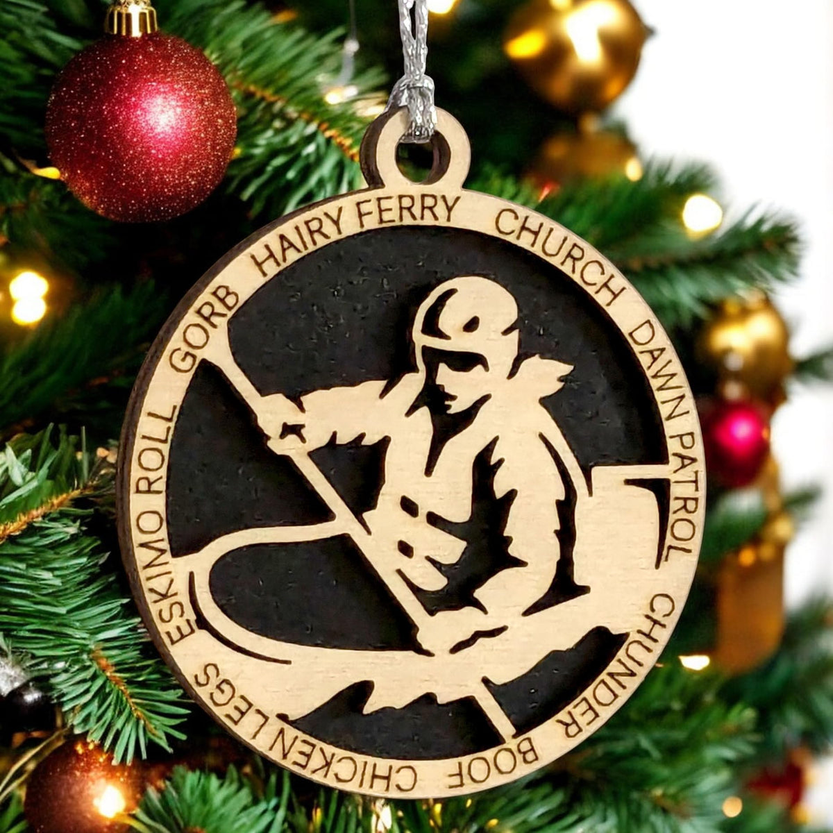 3" Female Kayaking Ornament
