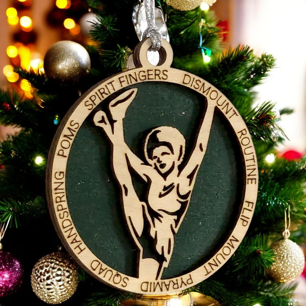 3" Female Cheerleading Ornament / Car Charm
