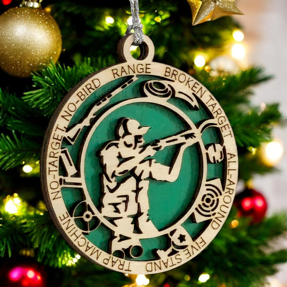 3" Female Trap Shooting Gear Ornament