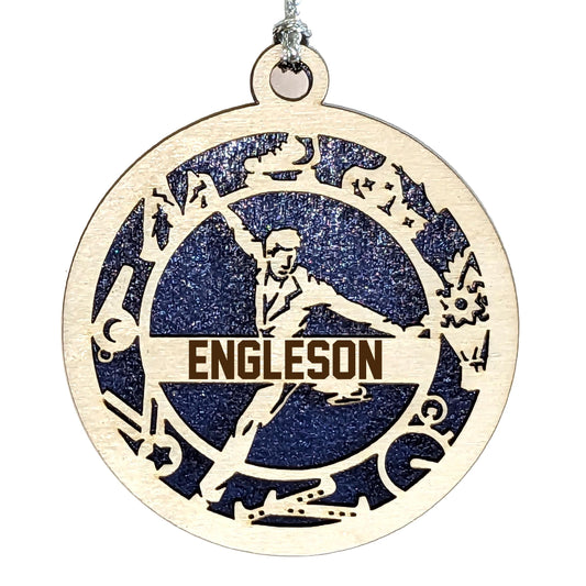 Handmade 3" Custom Male Figure Skater Gear Ornament
