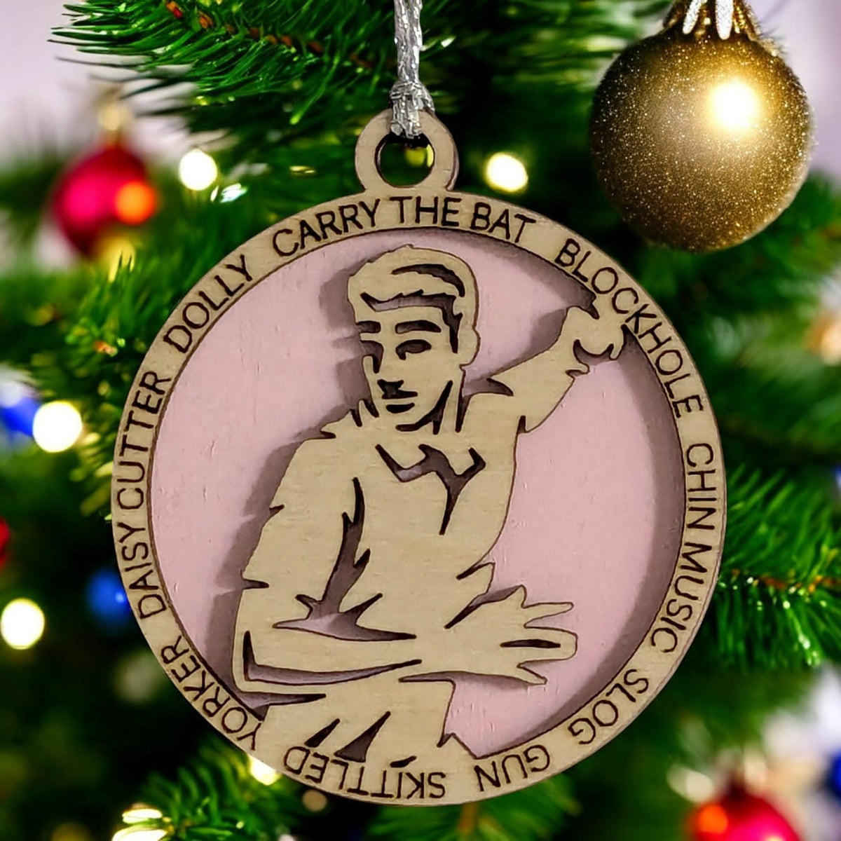 3" Male Cricket Bowler Ornament
