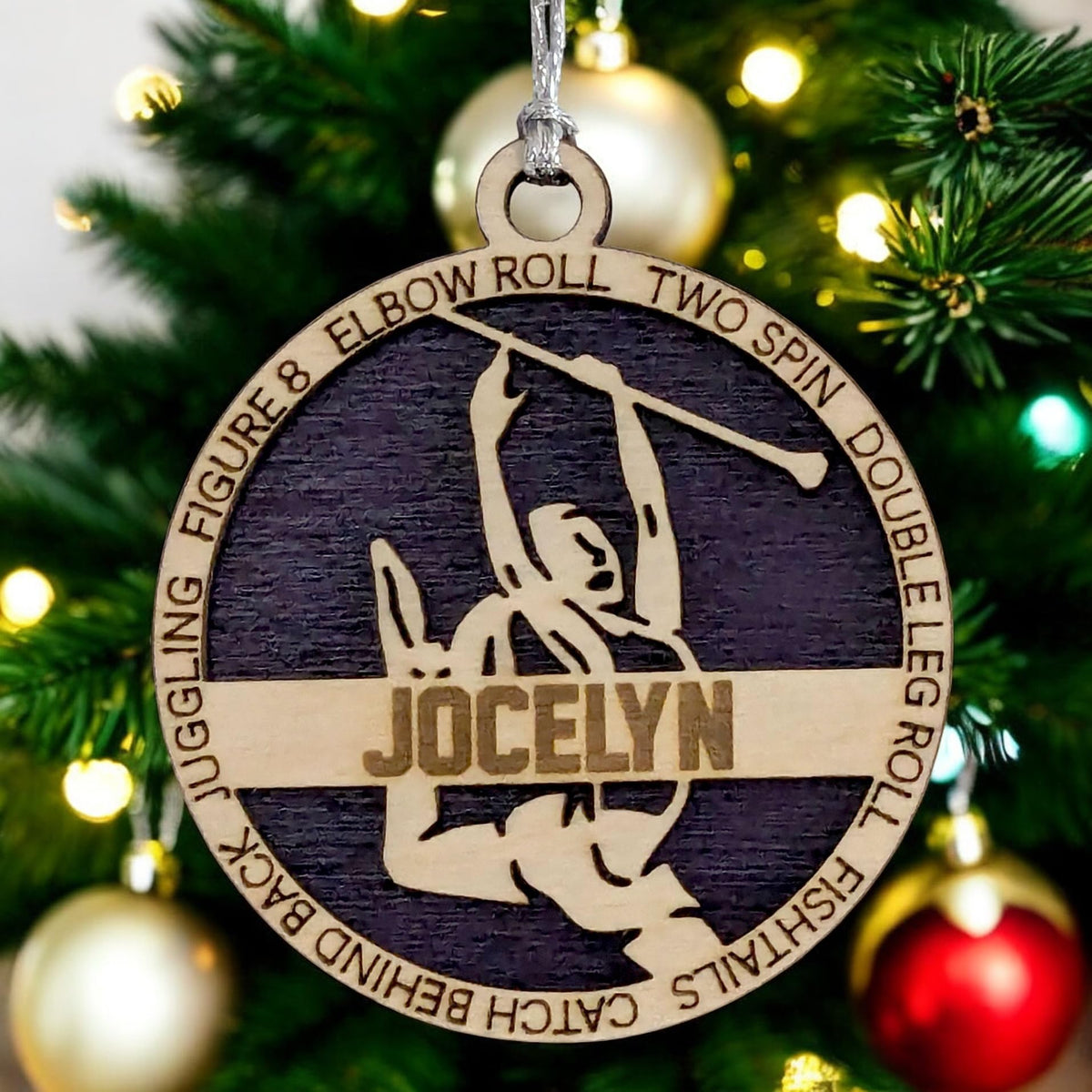 Handmade 3" Custom Baton Twirler Majorette Ornament