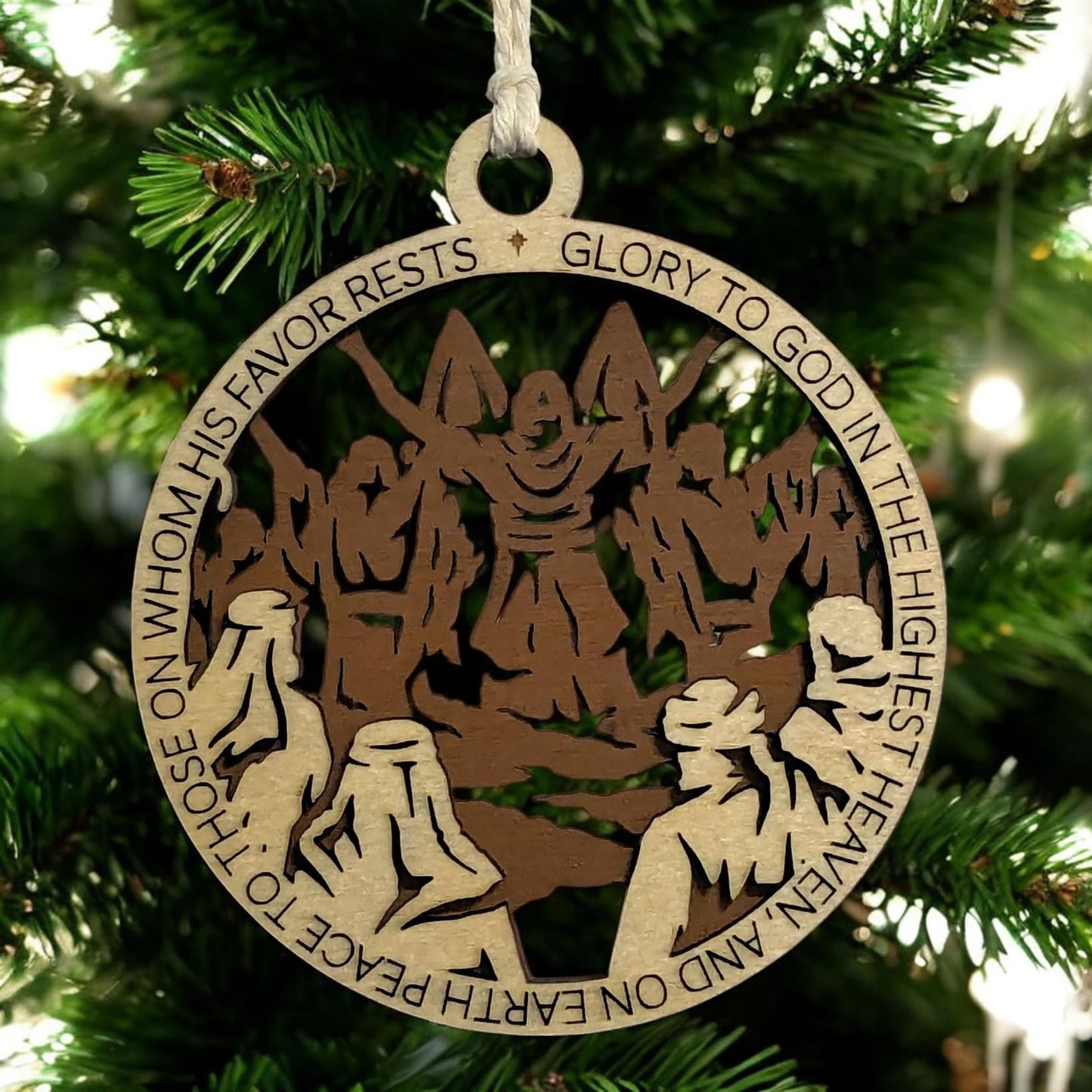 3.5" Glory to God Angels Christmas Ornament