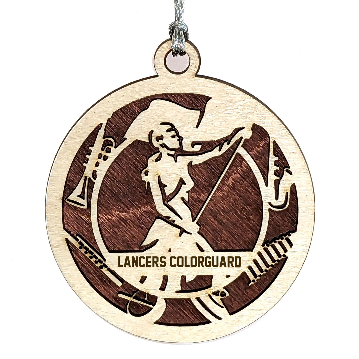 Handmade 3" Custom Female Color Guard Gear Ornament