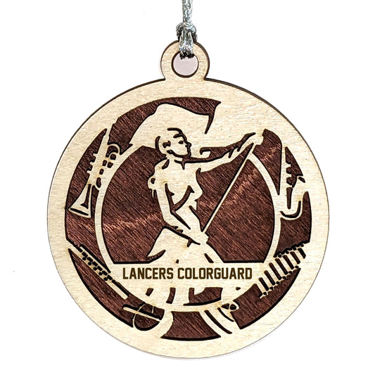 Handmade 3" Custom Female Color Guard Gear Ornament