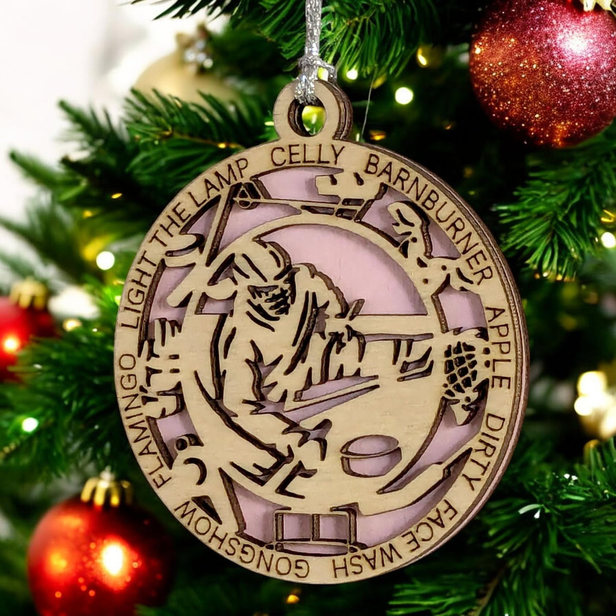3" Female Sledge Hockey Gear Ornament