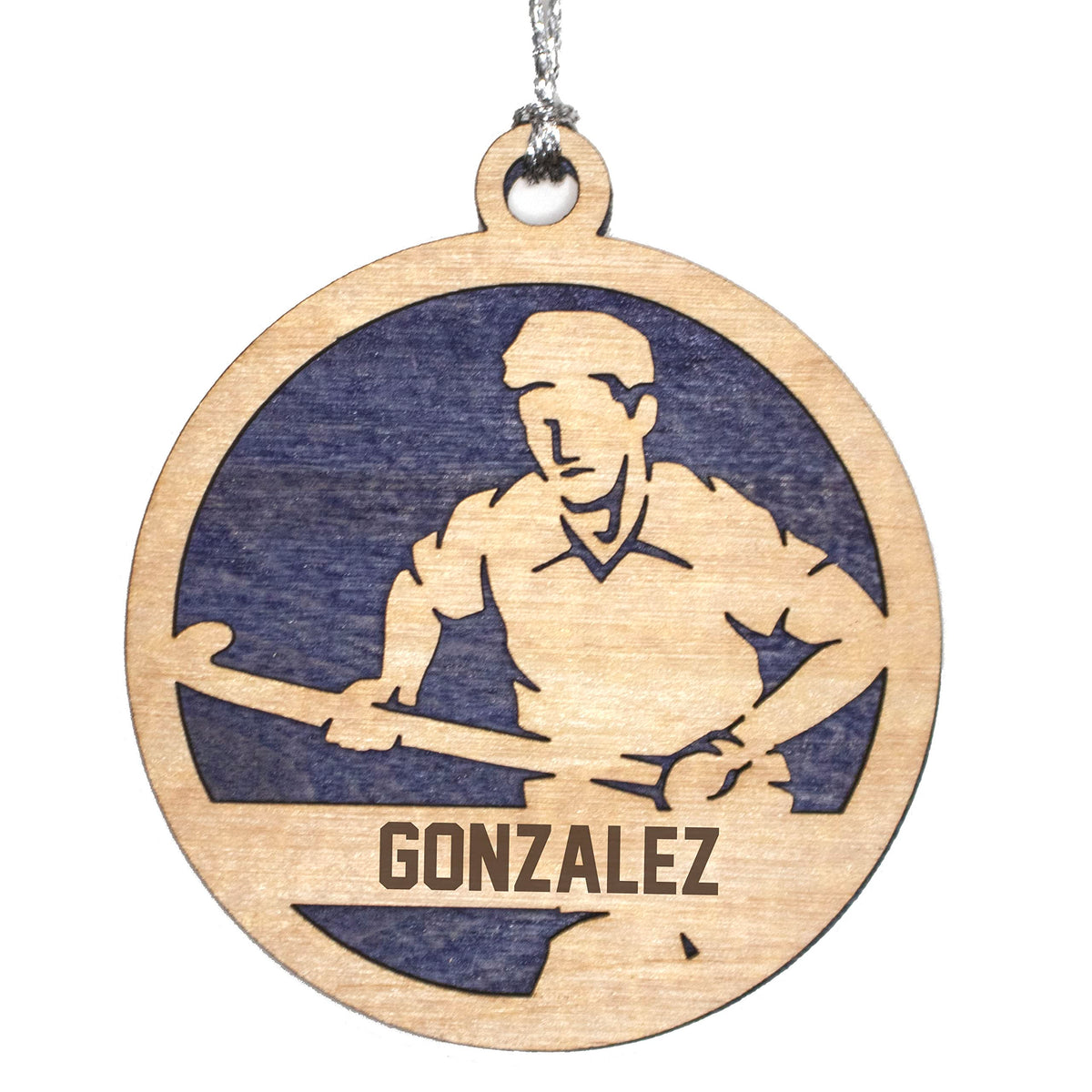 Handmade 3" Custom Name Male Field Hockey Ornament
