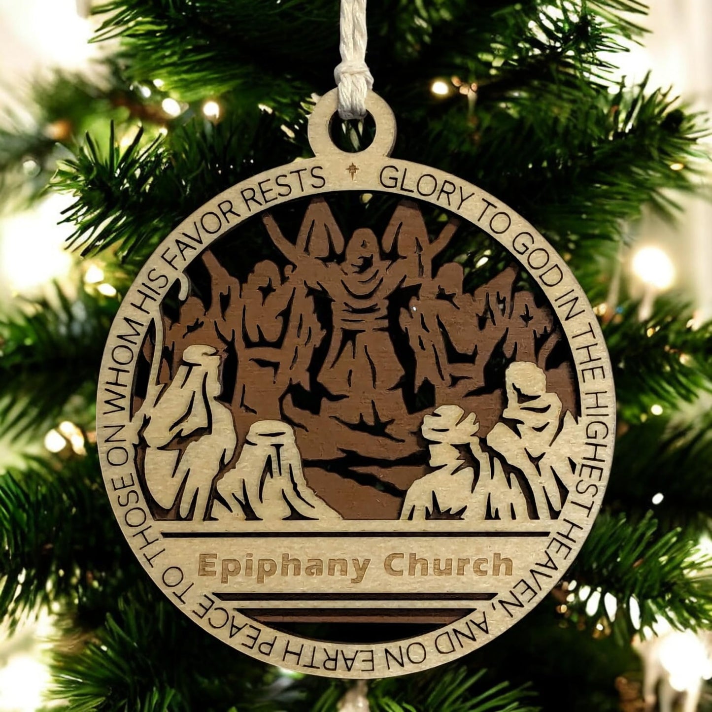 3.5" Glory to God Personalized Ornament