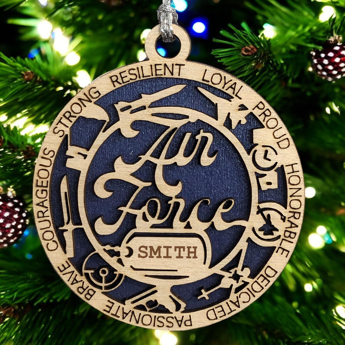 3" Air Force Script Icons, Dog Tag