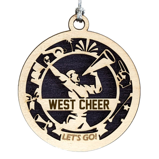 Handmade 3" Custom Cheerleader Gear Ornament