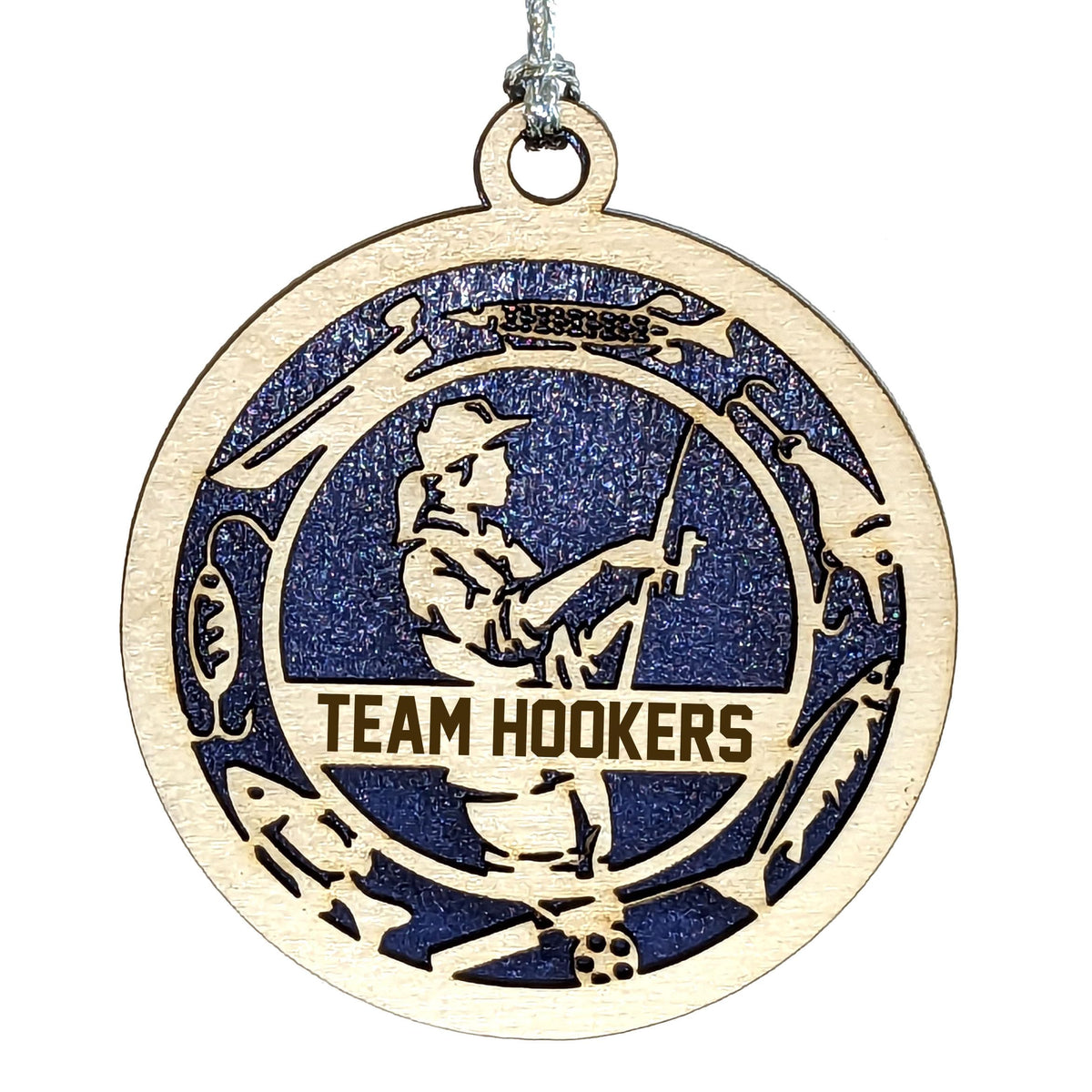 Handmade 3" Custom Female Angler Gear Ornament