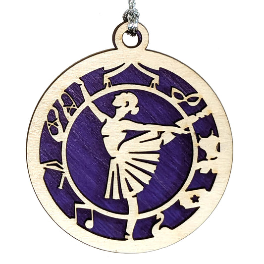 3" Female Ballet Dancer Gear Ornament