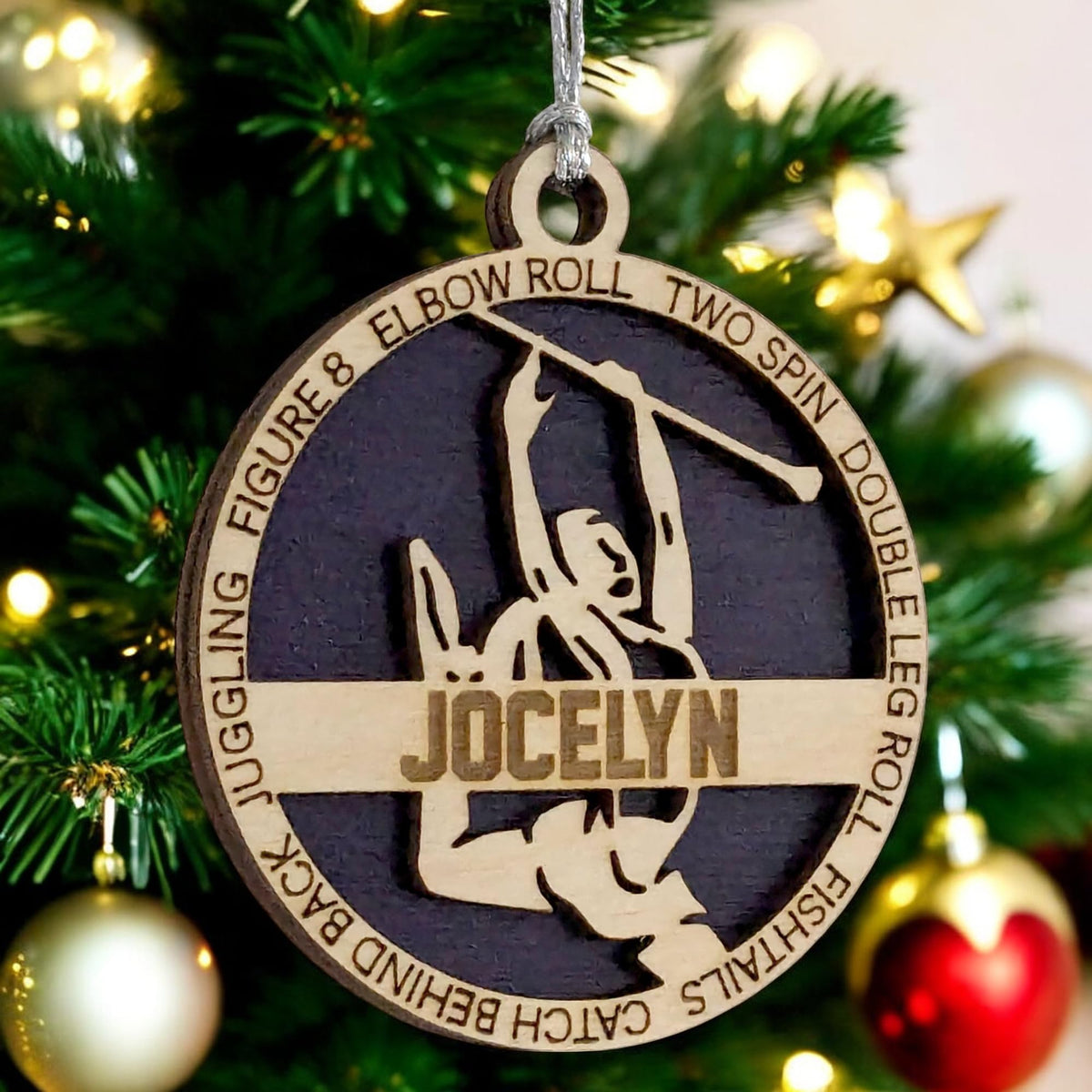 Handmade 3" Custom Baton Twirler Majorette Ornament