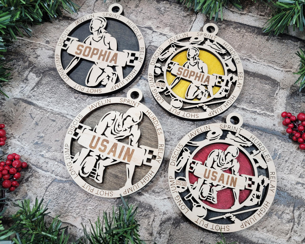 3" Female Track Runner Ornament