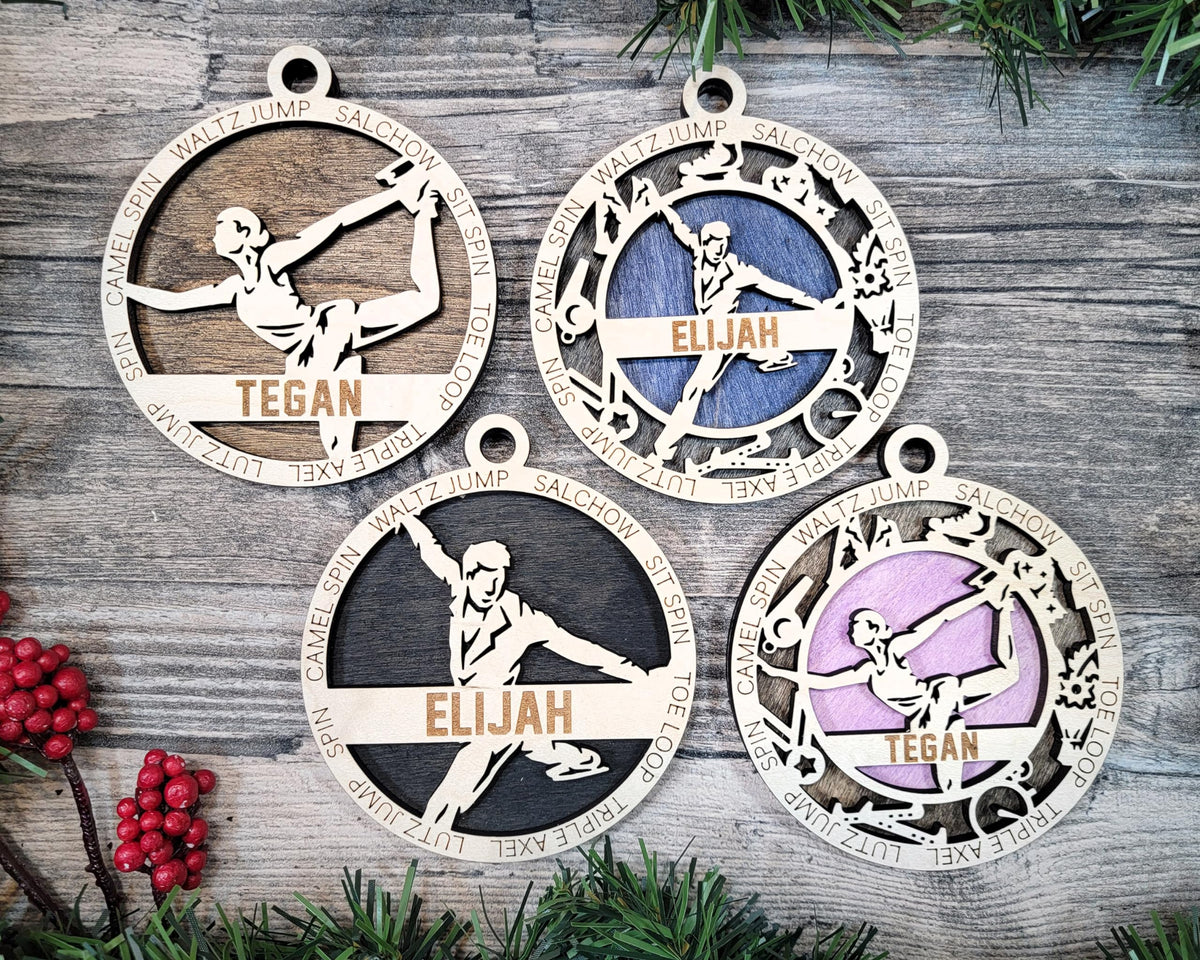 3" Female Figure Skater Gear Ornament