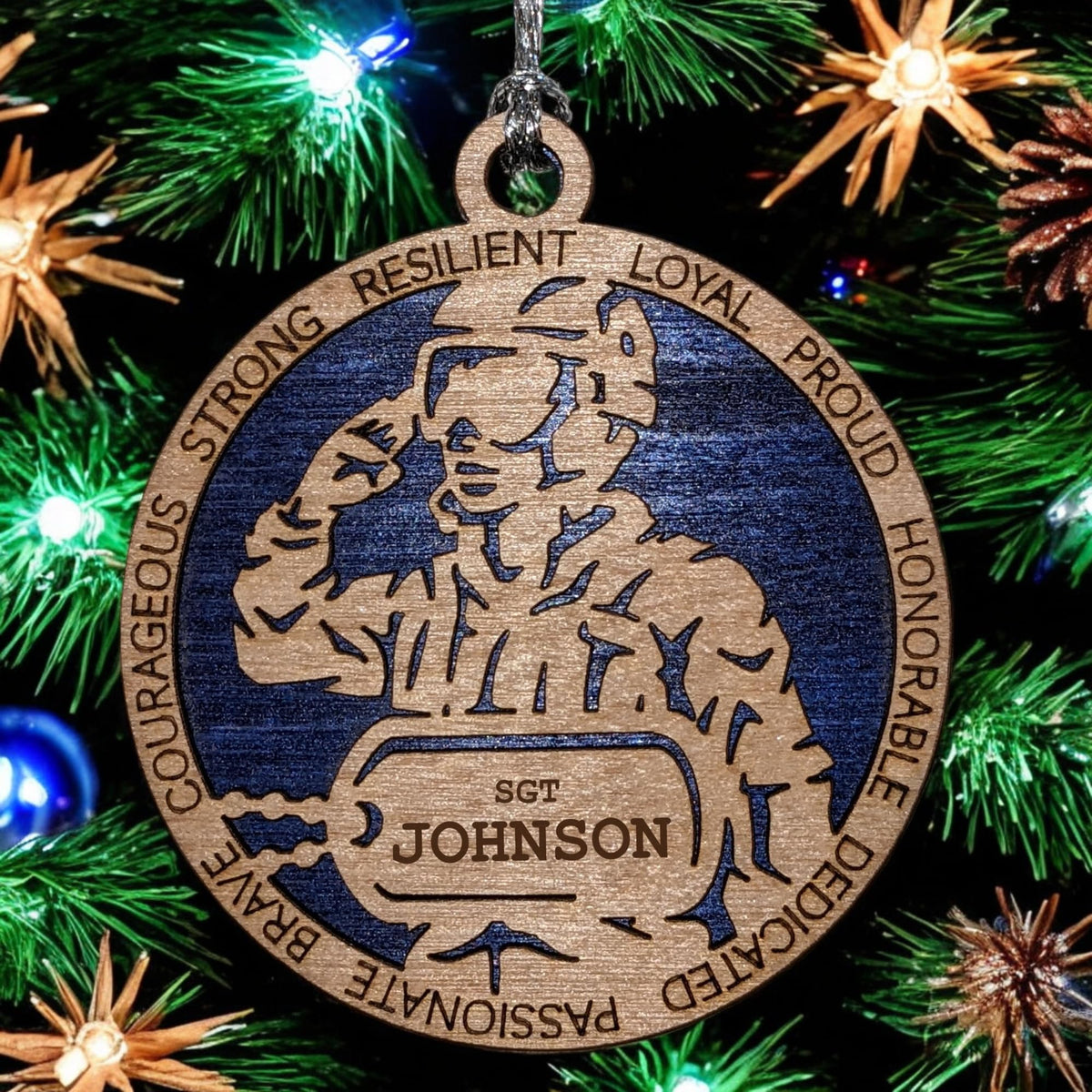 3" Female Airman Dog Tag Ornament