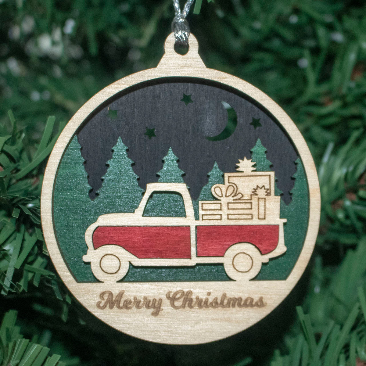 3" Retro Truck Christmas Ornament