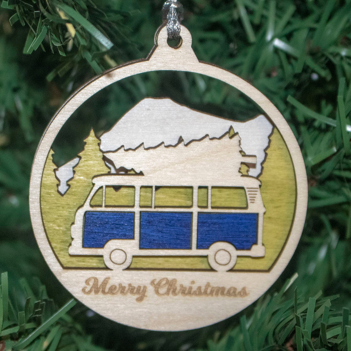 3" Retro Van Christmas Ornament