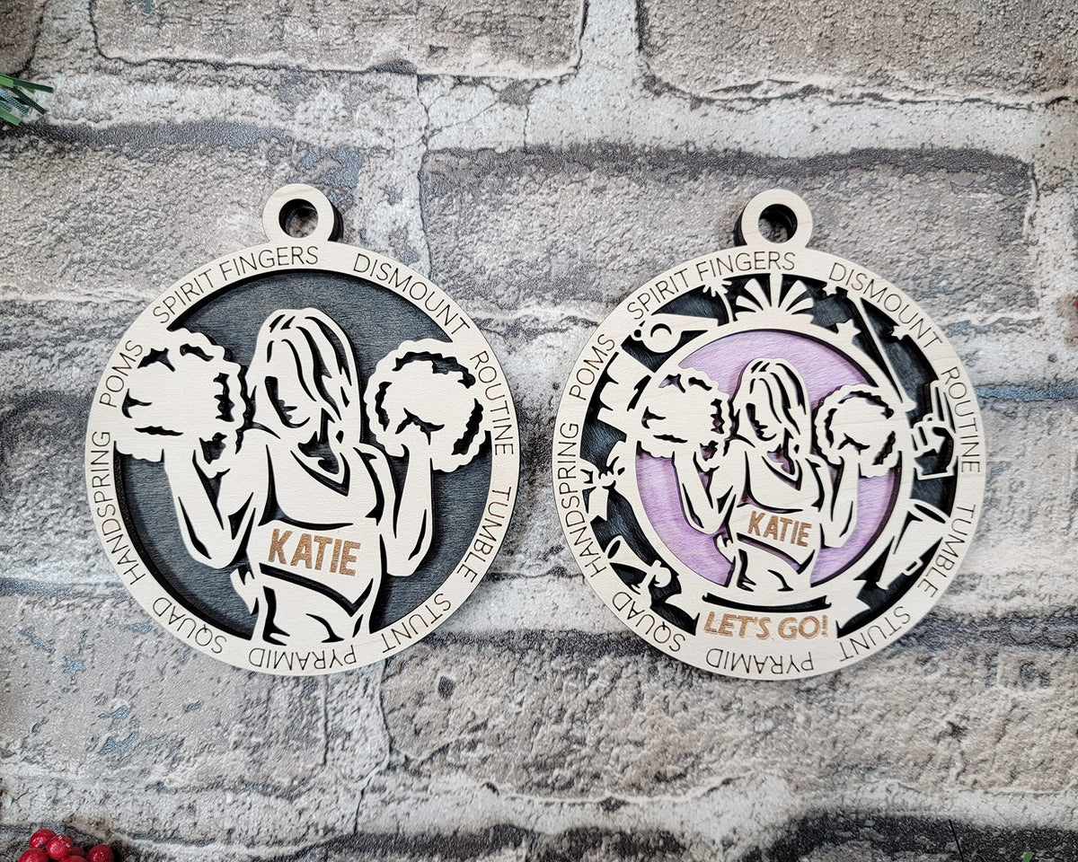 3" Female Cheerleader Ornament