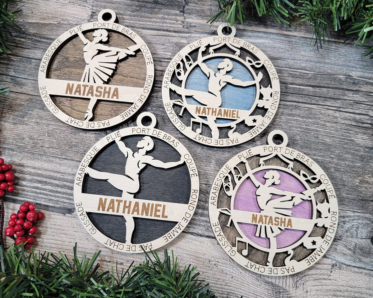 Handmade 3" Custom Male Ballet Dancer Gear Ornament