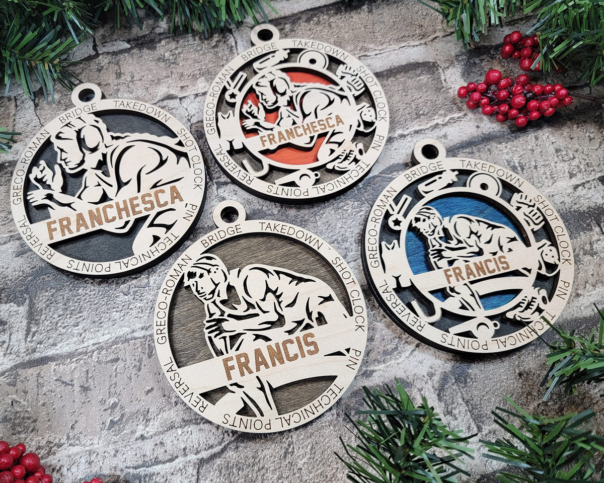 3" Female Wrestler Ornament