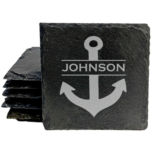 Anchor Your Style: Personalized Slate Coasters for Any Drink