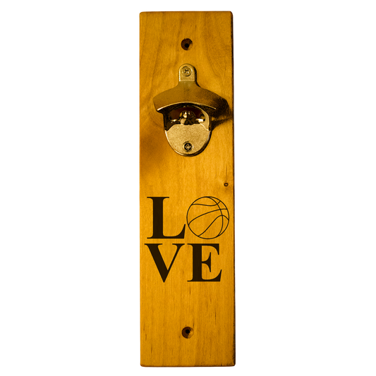 Love Basketball Wall Mount Bottle Opener