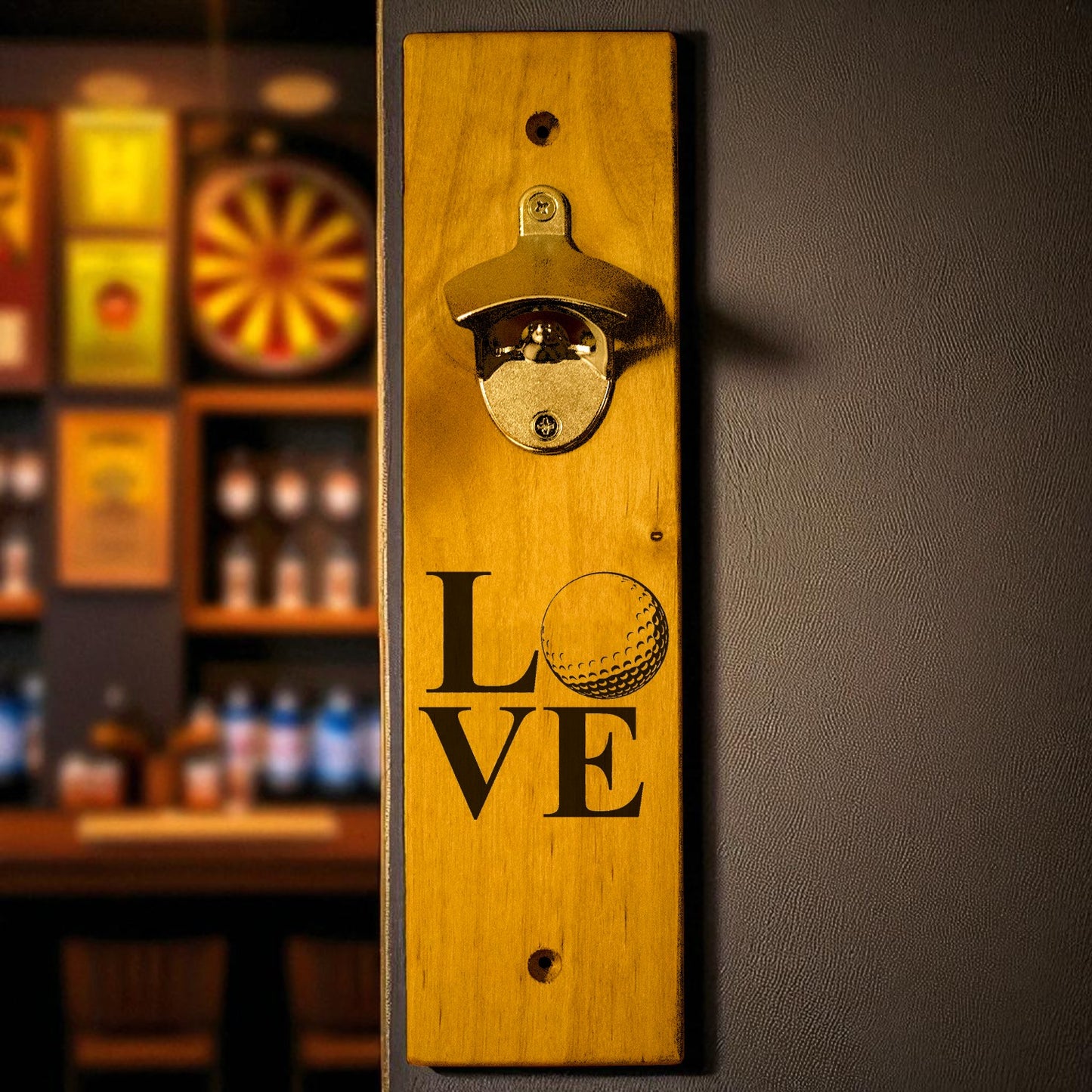 Love Golf Wall Mount Bottle Opener