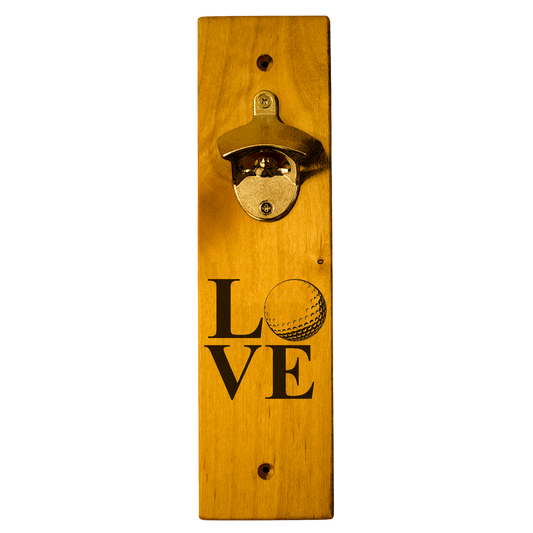 Love Golf Wall Mount Bottle Opener