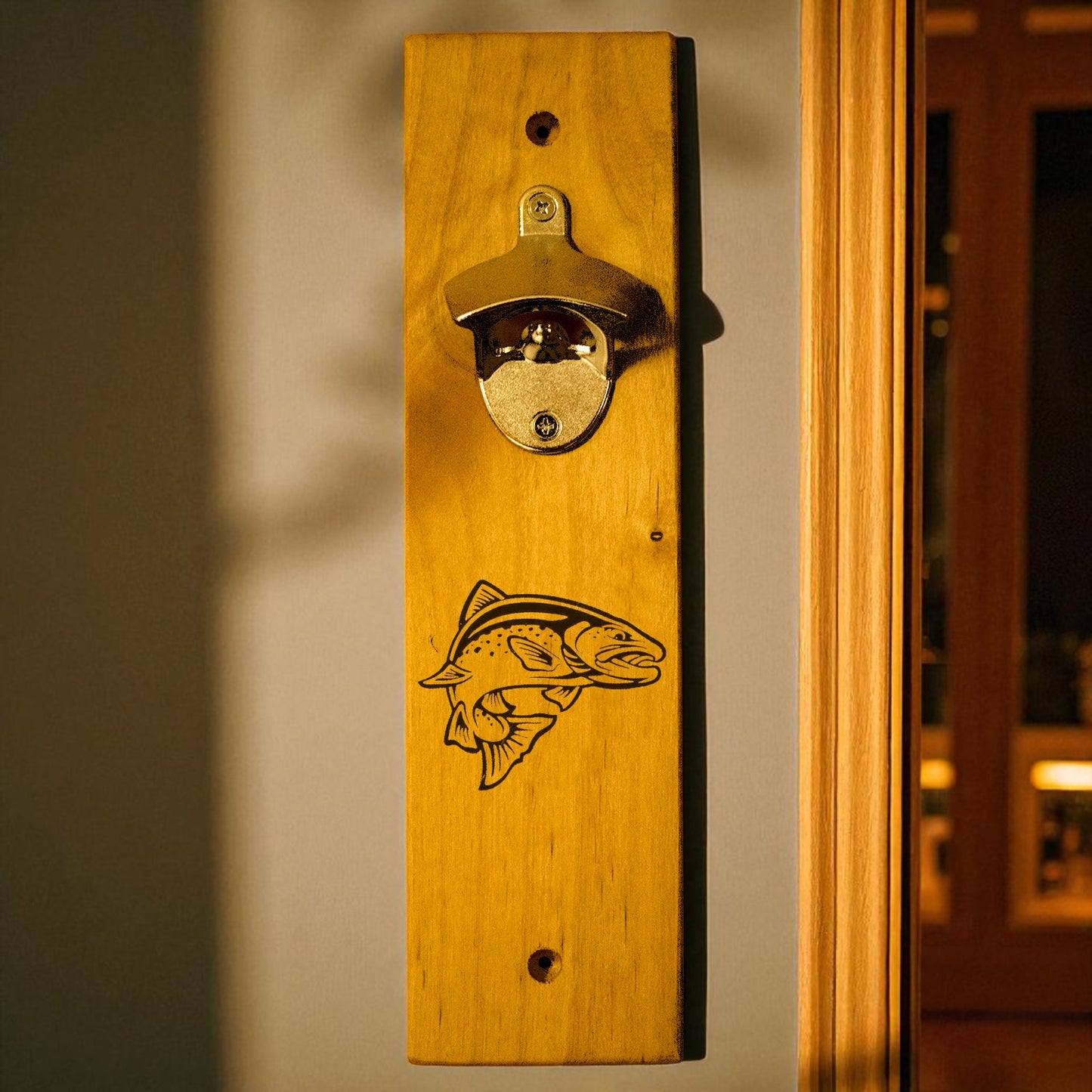 Salmon Wall Mount Bottle Opener