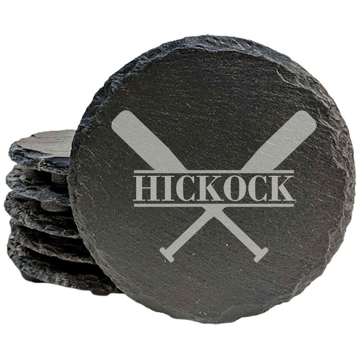 Home Run Style: Custom Baseball Coasters with Split Monogram